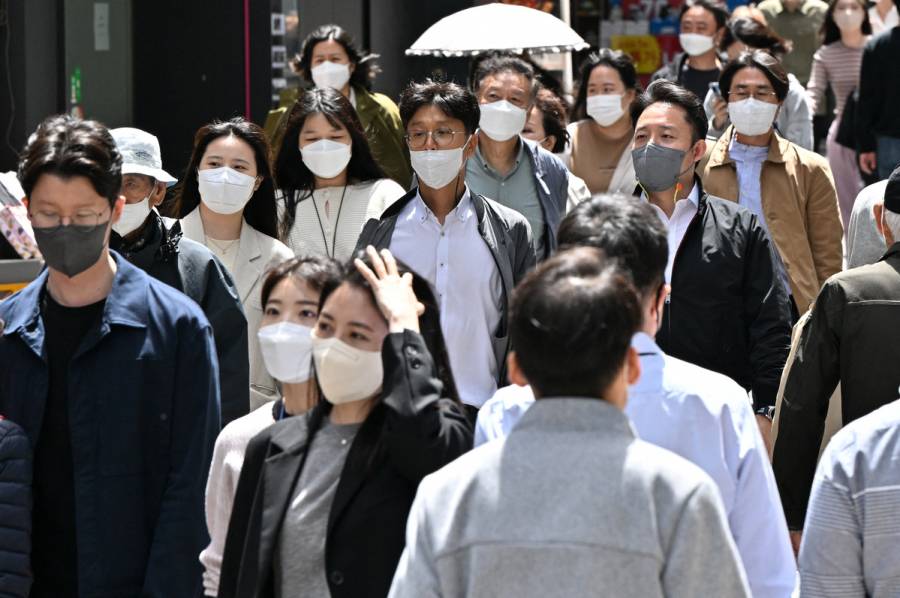 Corea del Sur pone fin a la mascarilla obligatoria en espacios exteriores