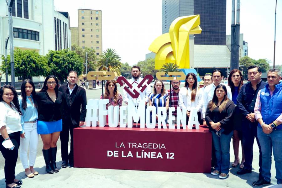 PAN coloca antimonumento de la Línea 12 del Metro, en memoria de las víctimas