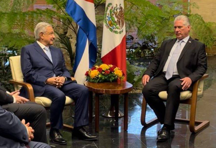 AMLO se reúne en La Habana con Miguel Díaz-Canel, presidente de Cuba