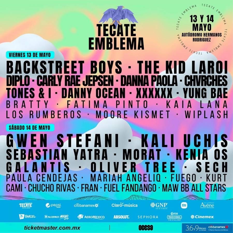 TECATE EMBLEMA ¡CONOCE EL LINE UP POR DÍA!