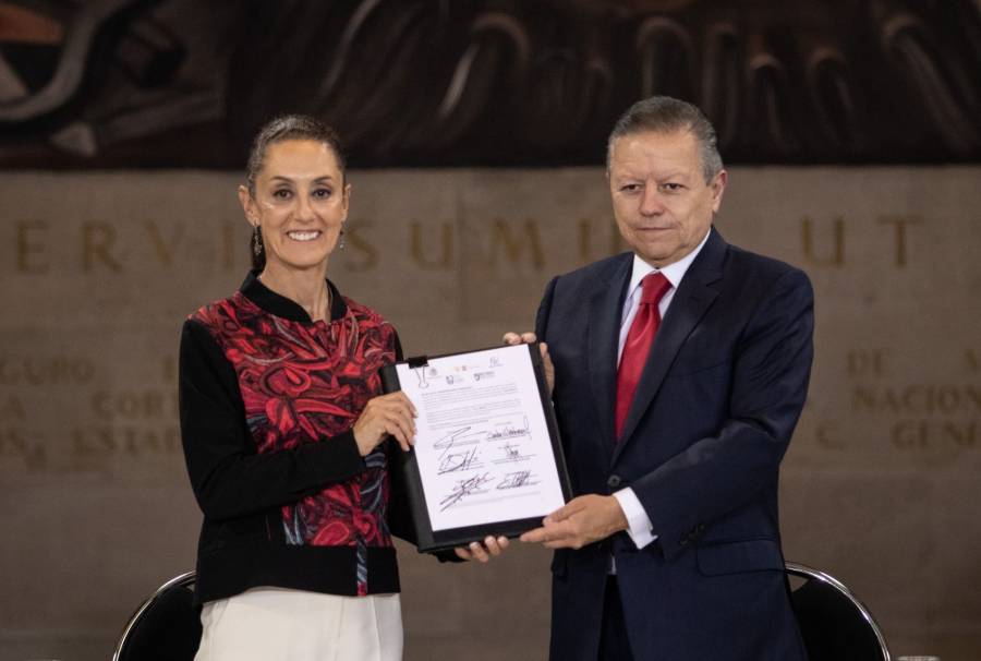 Sheinbaum y ministro Zaldívar firman convenio para brindar una justicia efectiva y de calidad a las personas más vulnerables