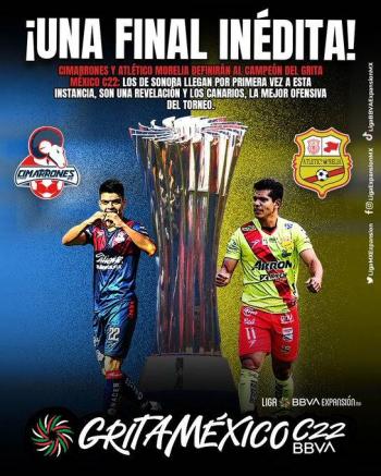 Cimarrones y Morelia disputan la final de la Liga de Expansi&oacute;n Mx