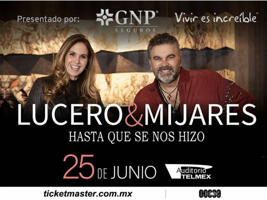 LUCERO & MIJARES Presentado por GNP ¡Hasta Que Se Nos Hizo ahora en Monterrey y Guadalajara! @kamy.rock #Instagram