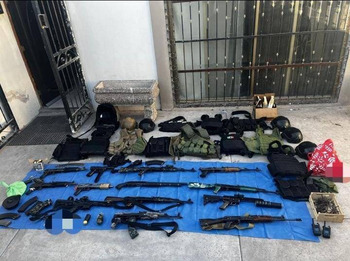 FGR asegura armamento, narcóticos y vehículos en Sonora