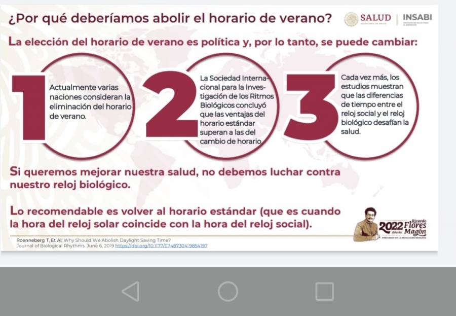 Decisión política que genera diversas afectaciones a la salud, es el Horario de Verano: SS