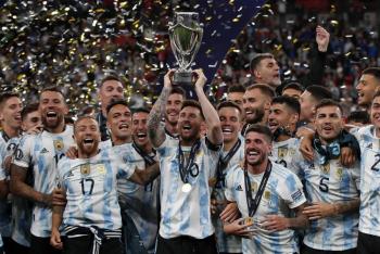 Ganar esta copa en Wembley es una alegr&iacute;a, dice Messi