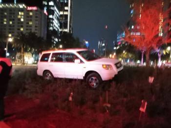 Camioneta choca con el Ahuehuete de Paseo de la Reforma