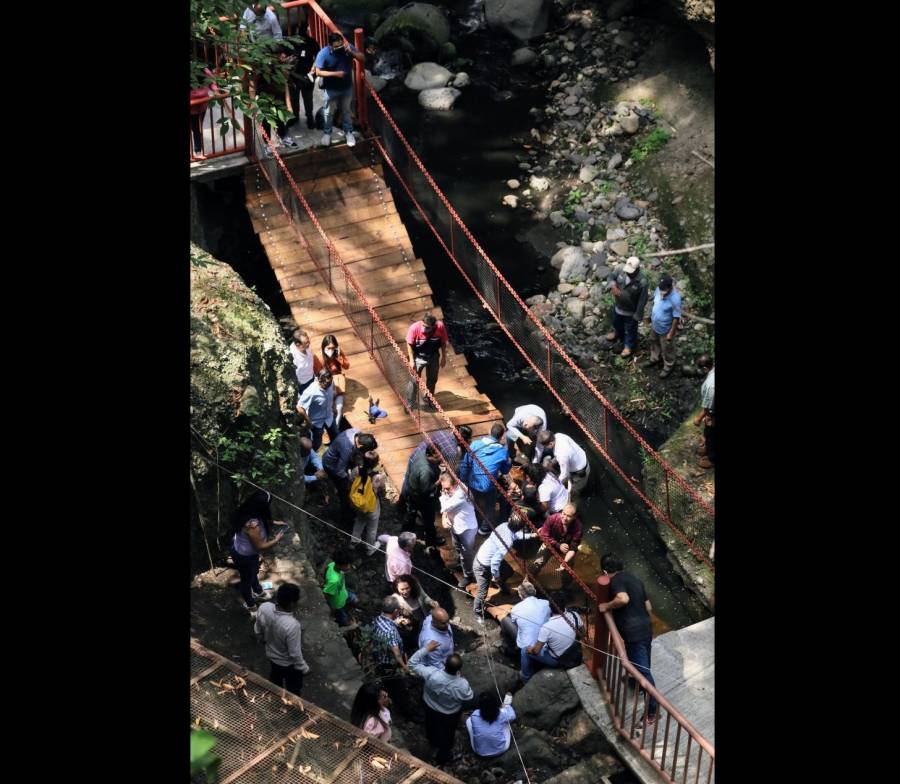 Persona que brincó, responsable del colapso del puente colgante: alcalde de Cuernavaca