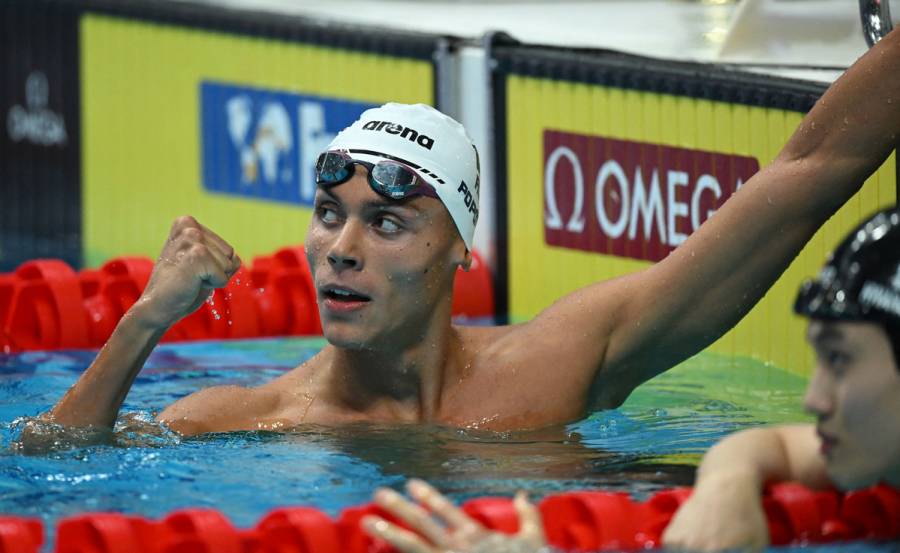 El nadador rumano, David Popovici, campeón del mundo de 200 m libres