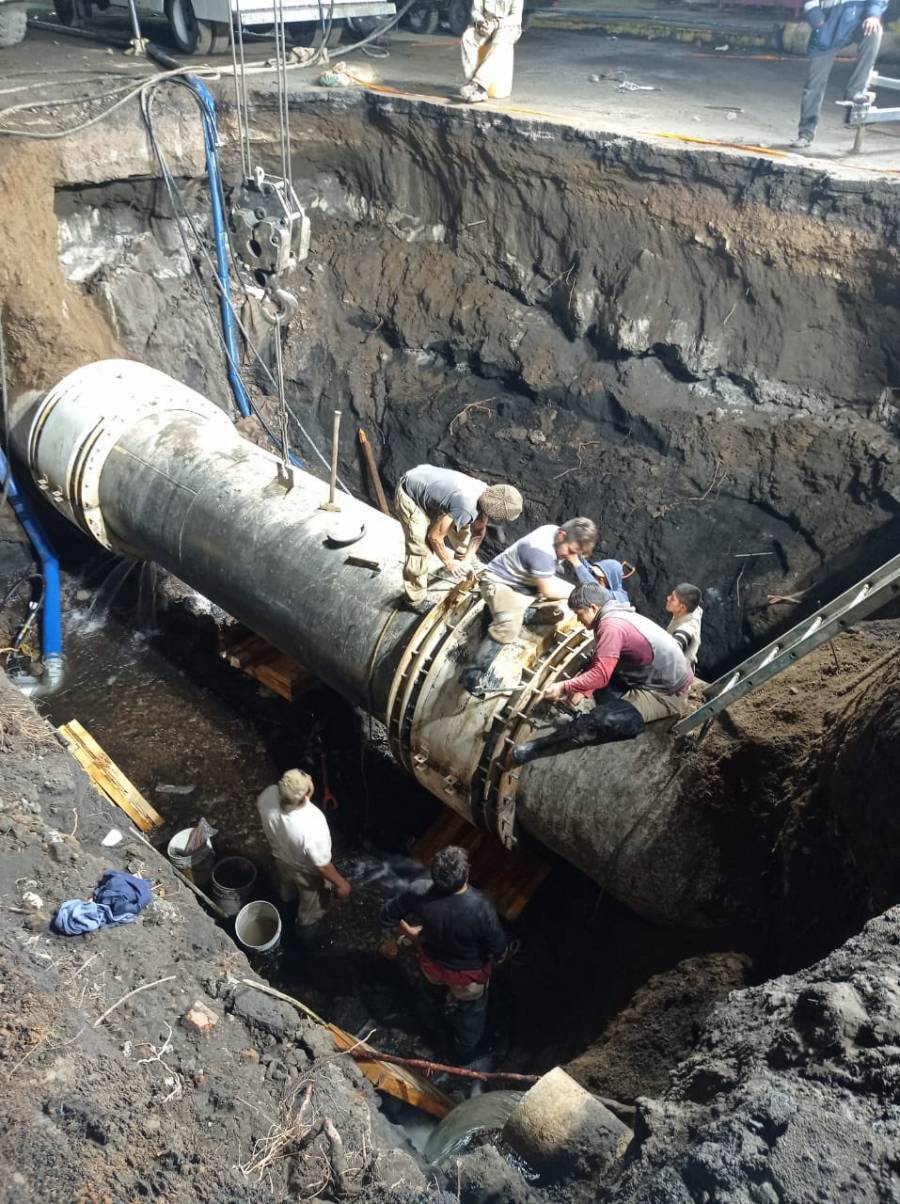 Concluye sellado en fuga de agua en Iztapalapa; comienzan pruebas de carga