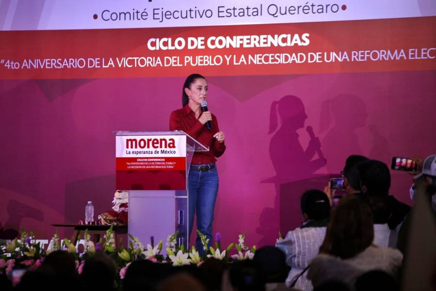 Sheinbaum promociona la Reforma Electoral en Querétaro; niega campaña rumbo al 2024