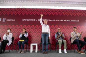 Con gritos de “presidenta, presidenta” Sheinbaum inaugura dos centros de salud en Tlalpan