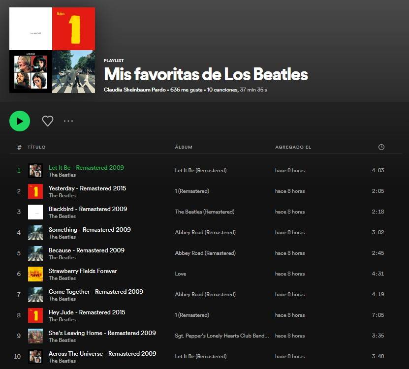 Día de The Beatles; Claudia Sheinbaum compartió su playlist de la banda