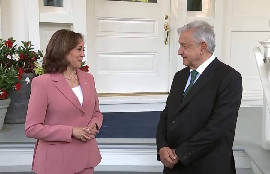 AMLO llega a reunión con Kamala Harris en la Casa Blanca