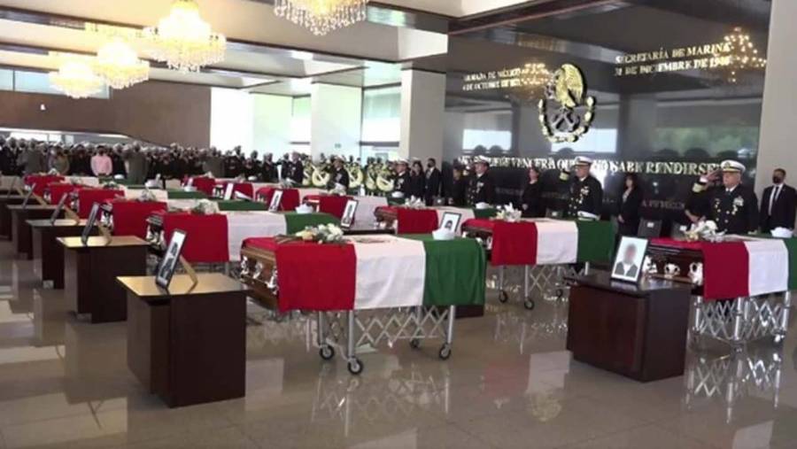 Detención de Caro Quintero: Oaxaca recibió a 3 marinos fallecidos en desplome de helicóptero