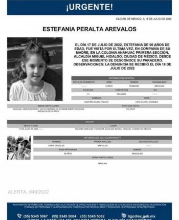 ¡Ayúdanos a encontrarlas! Estefanía Peralta Arévalos y su mamá desaparecieron