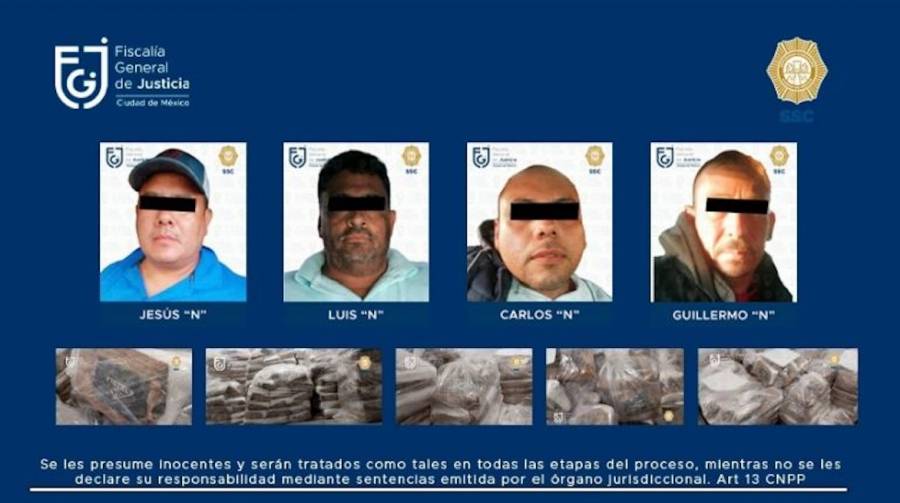 Detenidos por decomiso histórico de droga en la CDMX, trasladados al Reclusorio Norte
