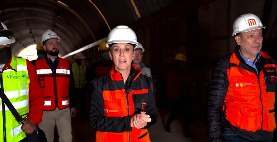 Sheinbaum supervisa trabajos de la “Nueva Línea 1” del Metro