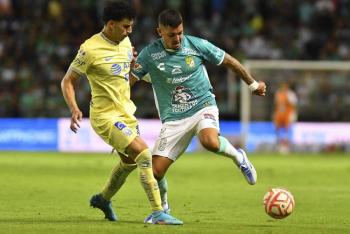 León vence de último minuto al América con un jugador menos