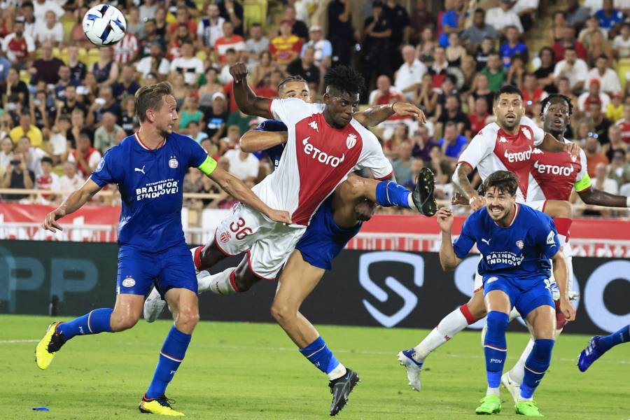 Mónaco y PSV Eindhoven empatan, Benfica golea y se acerca a repesca de la Champions League