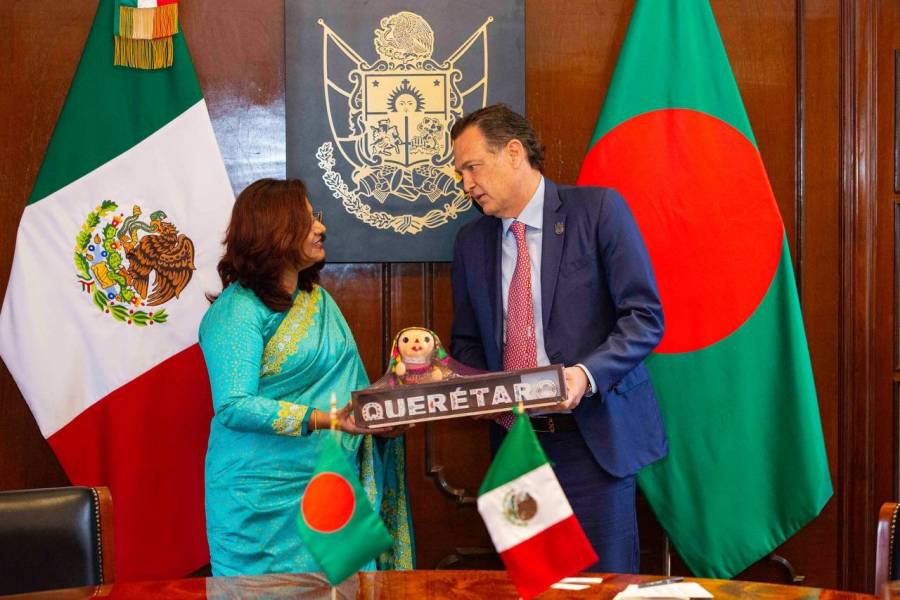 Recibe Gobernador de Querétaro a Embajadora de Bangladesh en México
