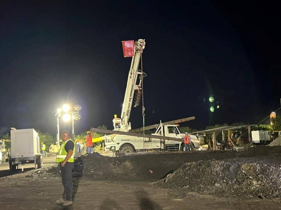 Apoya CFE en búsqueda y rescate de trabajadores mineros tras el colapso en la mina de agujita
