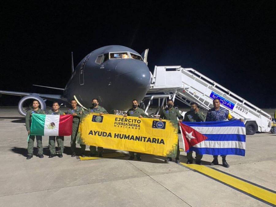 Llega a Cuba primera aeronave mexicana con ayuda humanitaria