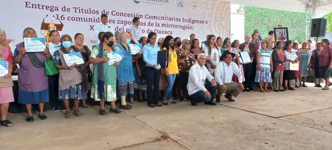 16 concesiones entregadas a zapotecas logran reconocer el derecho de los pueblos