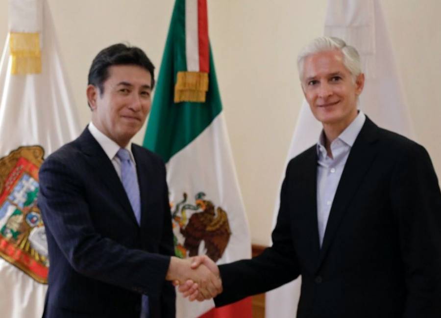 Refrendan lazos Alfredo Del Mazo y el Embajador de Japón en México, Noriteru Fukushima
