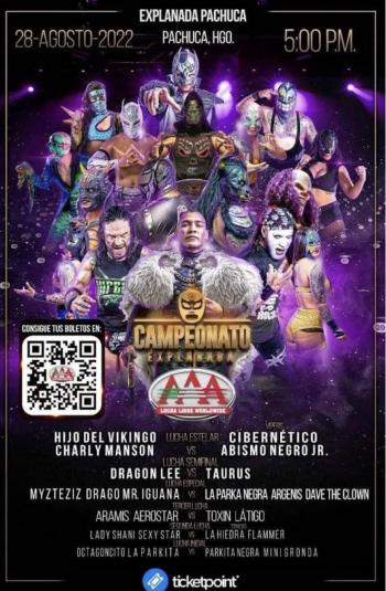 Campeonato Explanada, la nueva parada de Lucha Libre AAA Worldwide en Pachuca rumbo a Triplemania XXX