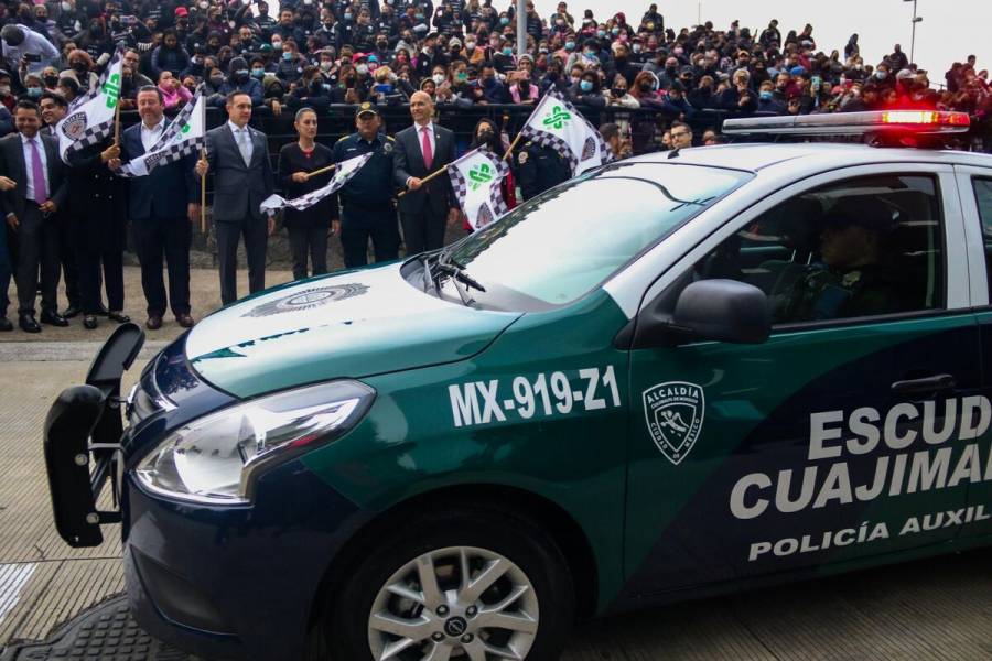 Claudia Sheinbaum da banderazo de salida a 120 nuevas patrullas en Cuajimalpa