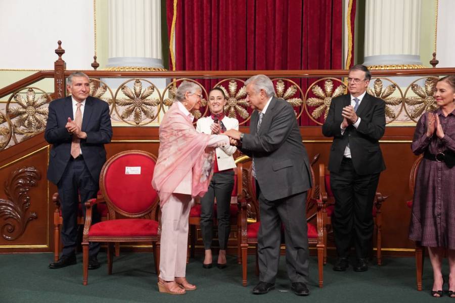Olga Sánchez Cordero destaca valor político en reapertura de Recinto Parlamentario de Palacio Nacional