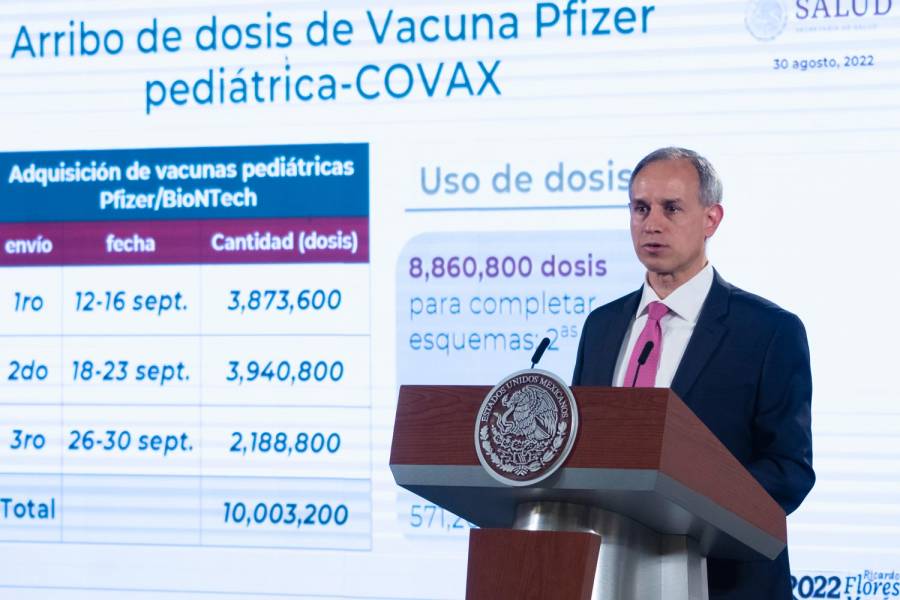 Prevén la llegada de más de 10 millones de dosis infantiles Covid-19 entre el 12 y el 30 de septiembre