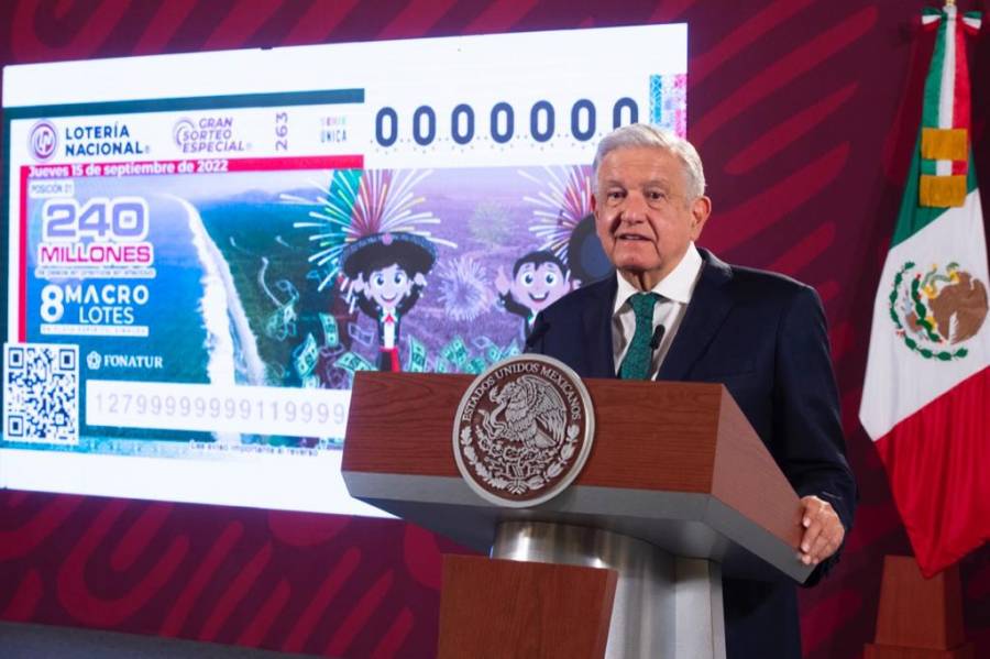 AMLO pide participar en sorteo de Lotería del 15 de septiembre