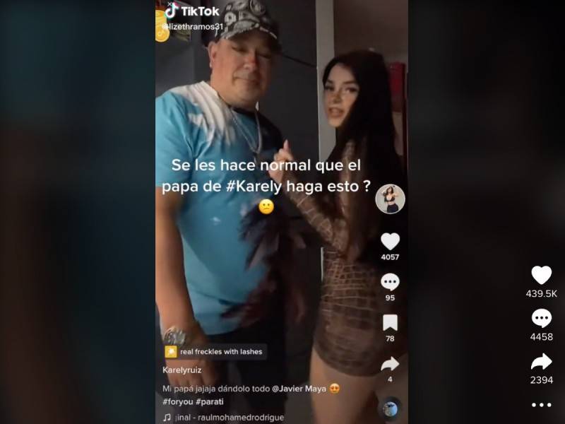 Surge polémica en redes por actitud del papá de Karely Ruiz en video de TikTok