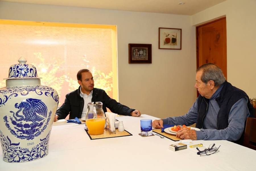 Muñoz Ledo se reúne con Marko Cortés, líder del PAN