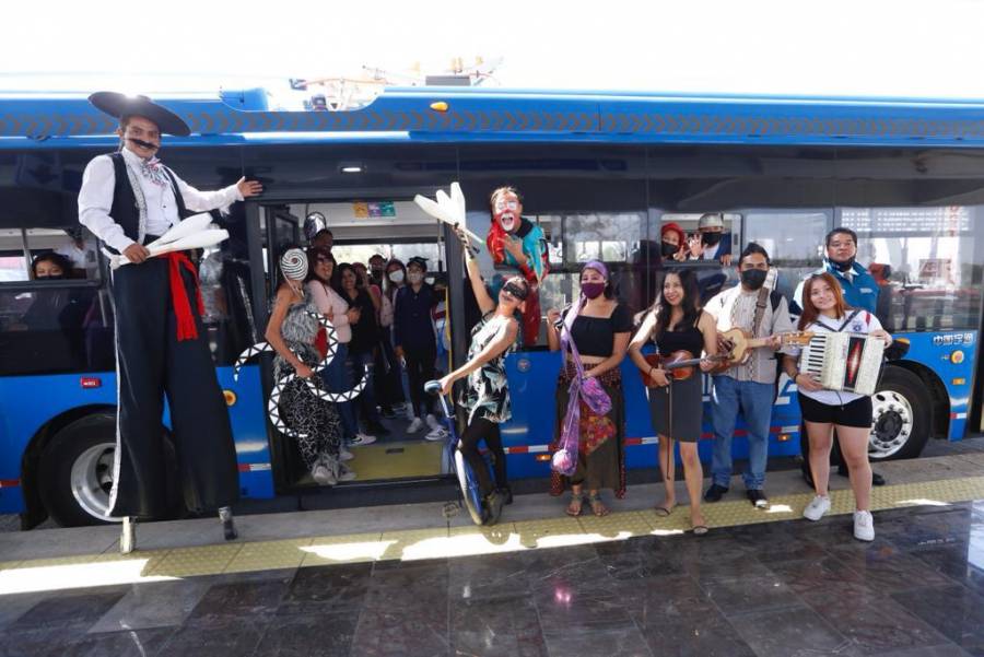 Presenta Secretaría de Cultura capitalina oferta artística en estaciones del nuevo Trolebús Elevado