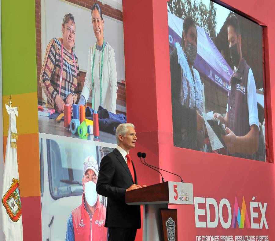 Alfredo Del Mazo llama a la unidad en el Edomex durante su informe de actividades