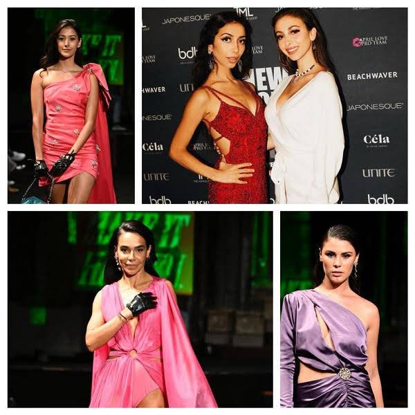 Mujeres emprendedoras desfilan con diseños de Paris Rodríguez en el New York Fashion Week