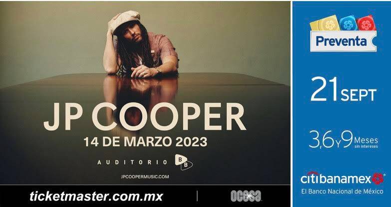 ¡JP COOPER por primera vez en la Ciudad de México con su nuevo álbum She!