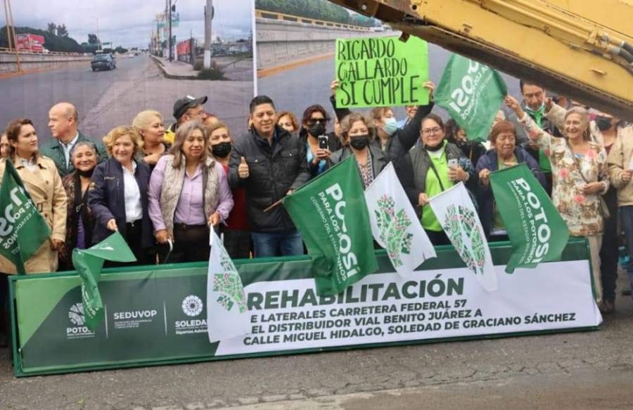 Arranca Gobernador rehabilitación de lateral de la Carretera a Matehuala