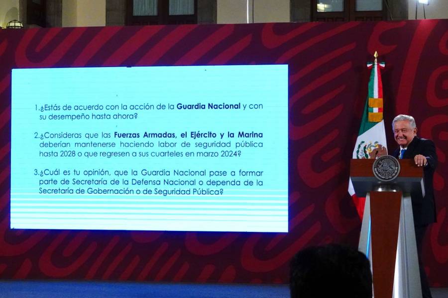 AMLO propone consulta sobre permanencia de las Fuerzas Armadas en las calles