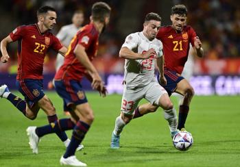 Suiza sorprende a Espa&ntilde;a 2-1 en la Liga de Naciones
