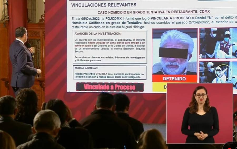 Exhiben en mañanera a papá de Tabe