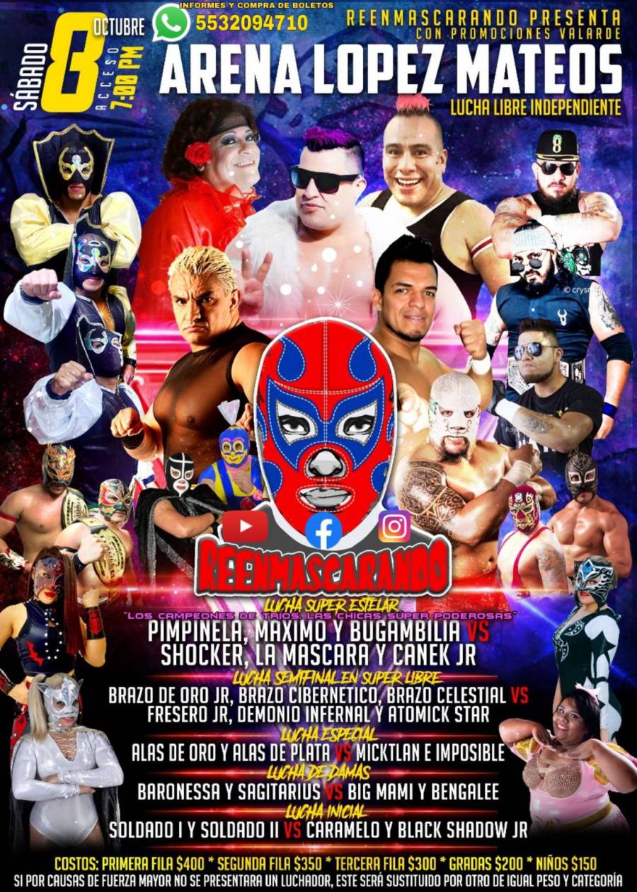 Reenmascarando presenta su espectacular primera función de Lucha Libre