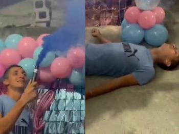 Padre se desmaya durante fiesta de revelaci&oacute;n de g&eacute;nero; se hace viral