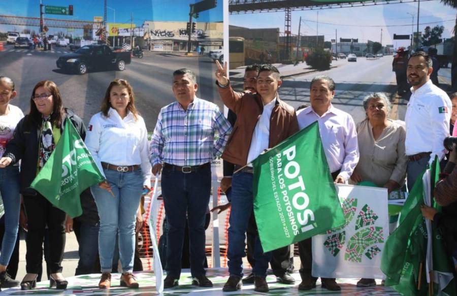 Arranca Gobernador construcción del paso superior vehicular del Circuito Potosí