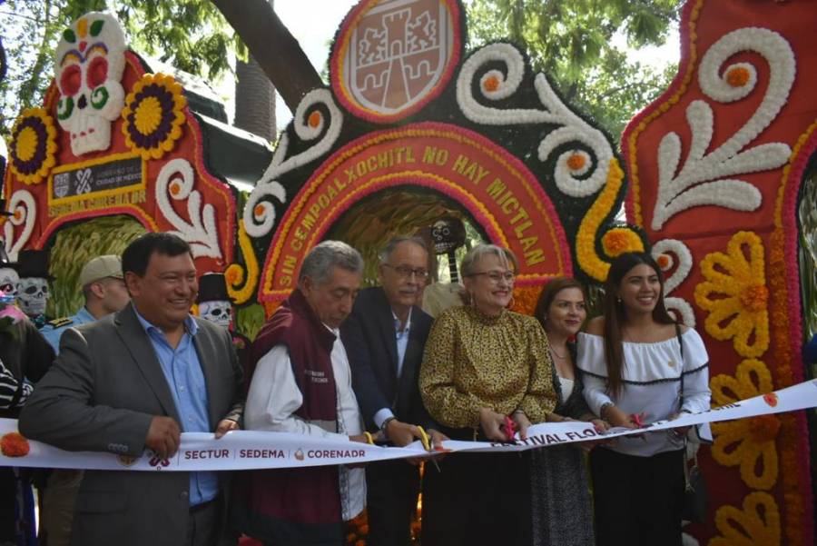 Secretaría de Turismo inauguro Festival de Flores de Cempasúchil sobre Paseo de la Reforma