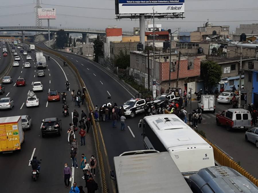 Fallece motociclista sobre la autopista México-Puebla