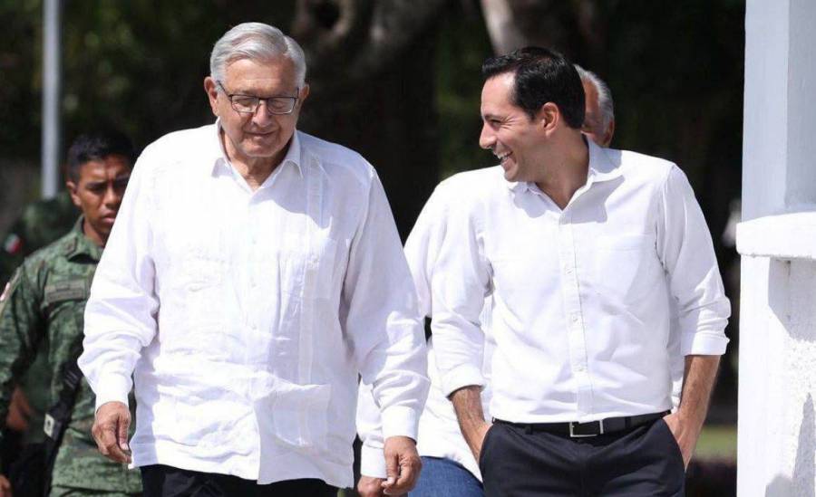 Mauricio Vila, gobernador de Yucatán, se reúne con AMLO